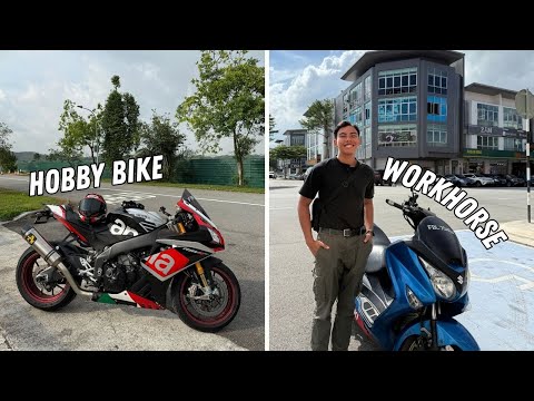 how i manage owning 2 bikes (hot ass day btw)