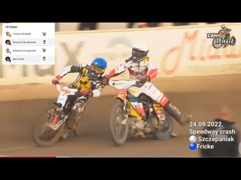 24.09.2022.Speedway crash/⚪️ Szczepaniak & 🔵 Fricke