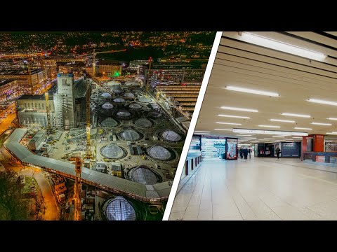 Neben Stuttgart 21: Die Kältemaschine für den Bonatzbau kommt – nachts in der Arnulf-Klett-Passage