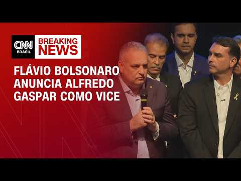 Flávio anuncia Alfredo Gaspar como vice em chapa pura à Presidência | LIVE CNN