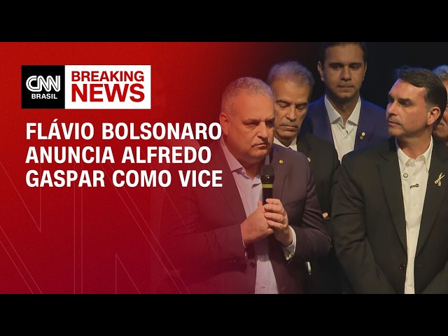 Flávio anuncia Alfredo Gaspar como vice em chapa pura à Presidência | LIVE CNN