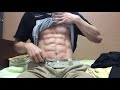 朝食後の腹筋を披露してみた【six pack】【筋トレ】