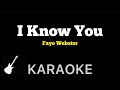 Faye Webster I Know You Karaoke Guitar Instrumental