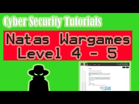 Natas Wargames OverTheWire: Level 4 - 5 | Cyber Security | OverTheWire