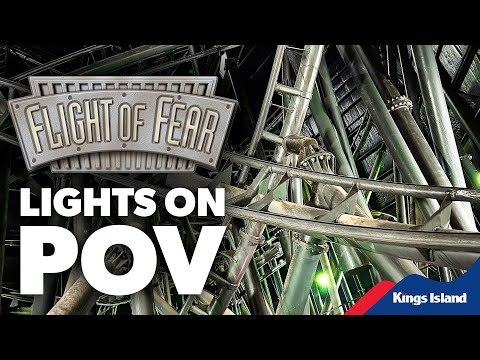 On-ride point of view of Flight of Fear