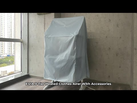 EVIA 3-Tier Heated Clothes Airer With Accessories