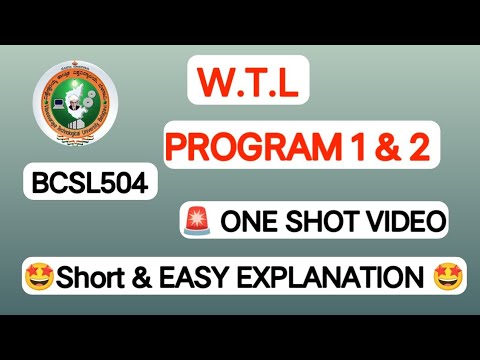 VTU | Web Technology Lab | 5th Sem | BCSL504 | WTL Program 1 & 2 | HTML Basic Tags & Time Table