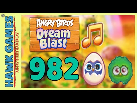 Angry Birds Dream Blast Level 982 - Walkthrough, No Boosters