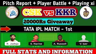 CSK vs KOL Match Dream11 Team [ Playing XI ] CSK vs KOL Dream11 | CSK vs KOL Today Match Dream11