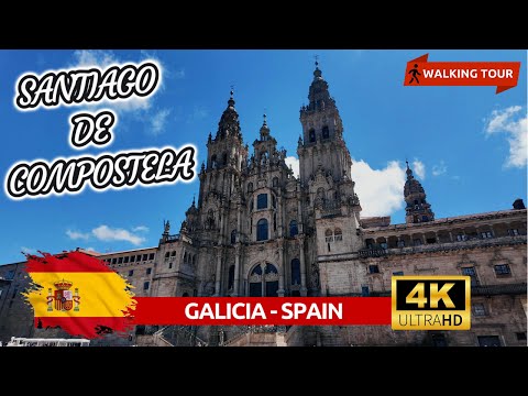 SANTIAGO DE COMPOSTELA Old Town 🇪🇸 Galicia [SPAIN Walking Tour 4k 60fps] 🚶🏽Good way👍🏻