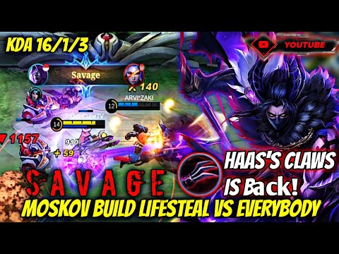 MOSKOV FULL ATACK SPEED + FULL CRITICAL DAMAGE + FULL LIFESTEAL | BUILD ITEM MOSKOV TERSAKIT
