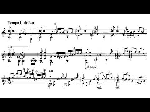 Astor Piazzolla - Invierno Porteño for Guitar (Arr. Sergio Assad) - Score video