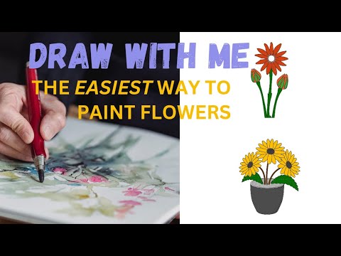 how do its drwinge Flowers and painting video