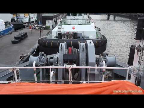 Teil 1 Mit dem Hafenschlepper im Hamburger Hafen Bugsier 5 und CMA CGM Bizet