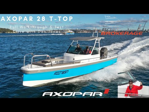 Axopar 28 T-top - FULL Walkthrough & Test Drive with Dan Jones