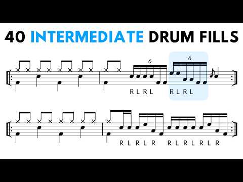 40 Intermediate Drum Fills – Play Along Exercises