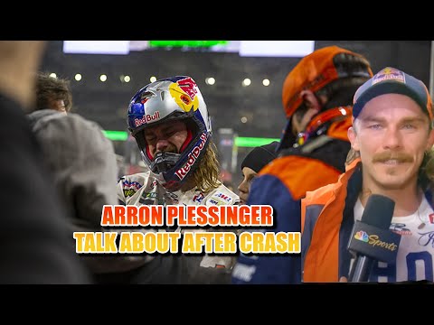 ARRON PLESSINGER TALK ABOUT AFTER CRASH TWO LAST LAPS IN DETROIT SUPERCROSS 2023