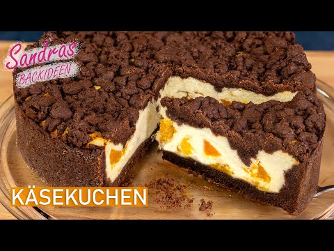 Käsekuchen mit Mandarinen und Schokostreusel | Quarkkuchen mit Mandarinen