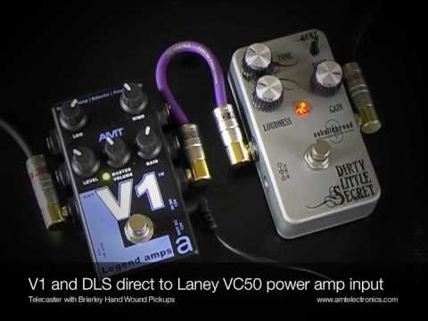 AMT Electronics: V1 to Laney VC50 (power amp input). With Catalinbread DLS and Telecaster.