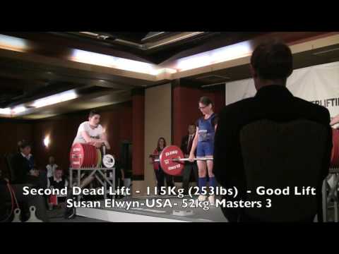 Masters M3/4 Women Flight 1 Dead LIfts at the 2015 IPF Masters World Championships
