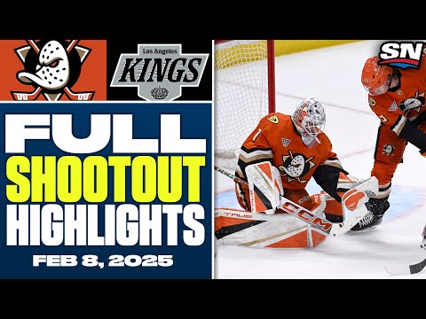 Anaheim Ducks at Los Angeles Kings | FULL Shootout Highlights - February 8, 2025