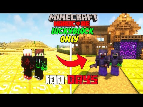 LordN Gaming - We Survived 100 Days In LuckyBlock Only World In Minecraft Hardcore..!