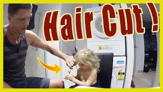 Luna (3 Year Old) Cuts Her Hair! 🌴 Around The World With 6 Kids 🌎