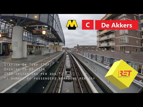 4K Cabview Metro Rotterdam | Full Circle Line C | Part 2: De Terp-De Akkers