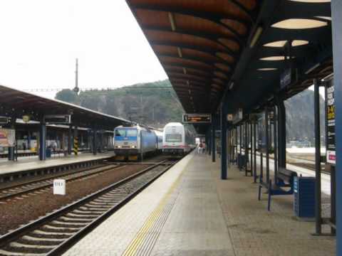 Příjezd vlaku Os 6904+hlášení o příjezdu - Ústí nad Labem hlavní nádraží