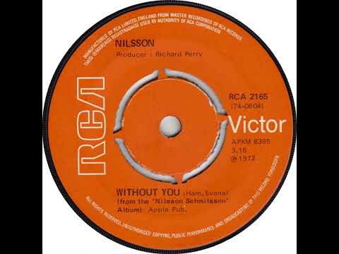 UK New Entry 1972 (31) Nilsson - Without You