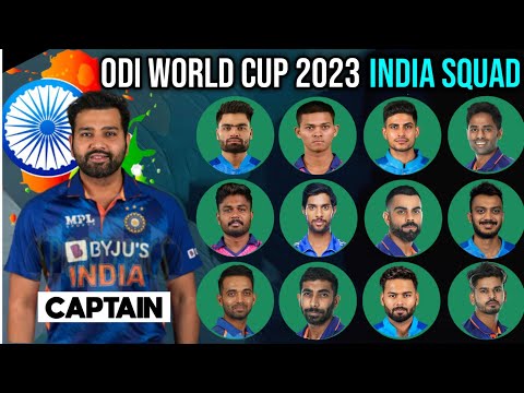 ICC World Cup 2023 - Team India 20 Members Squad | World Cup 2023 India Team Squad | WC 2023 India |