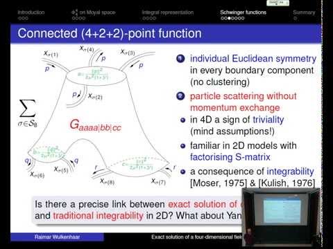 Raimar Wulkenhaar: Exact solution of a four-dimensional field theory