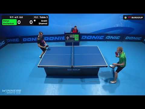 18:50 Denys Shcherbak - Andrii Shamrai 10.09.2023 TT Euro.Cup Ukraine Star. TABLE 3