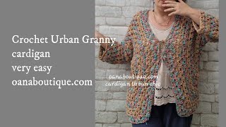 Crochet URBAN CHIC granny cardigan