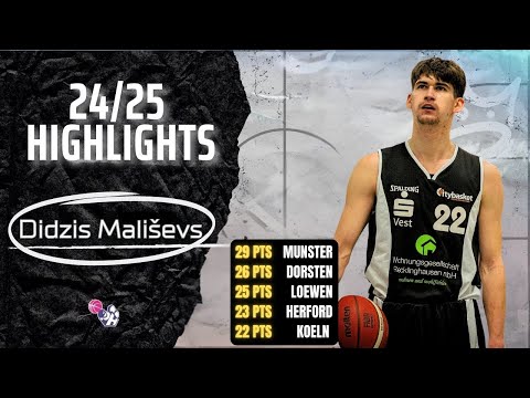 Didzis Malisevs Highlights 2024/25 || Germany Regionalliga 1. || Citybasket Recklinghausen