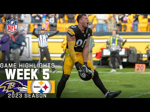 Baltimore Ravens vs. Pittsburgh Steelers Game Highlights | NFL 2023 Week 5