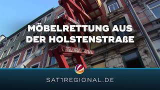 Einsturzgefährdete Häuser in der Holstenstraße: Mieter erhalten ihre letzten Möb