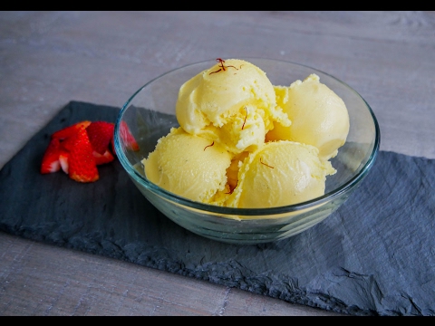 Saffron Vanilla Bean Ice Cream Recipe | Alex and Felix Recipes