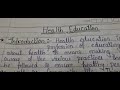 Essay On Health Education Health Education Essay In English Ladoodhamaal