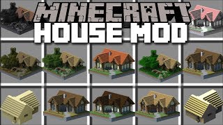 Minecraft INSTANT HOUSES MOD / SPAWN HUGE STRUCTURES WITH VILLAGERS HELP!! Minecraft