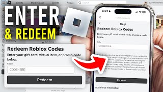 How To Enter Promo Codes In Roblox Mobile - Full Guide