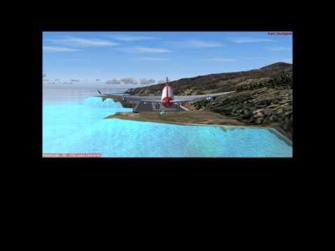 airbus a340 pousando na madeira fs 2004