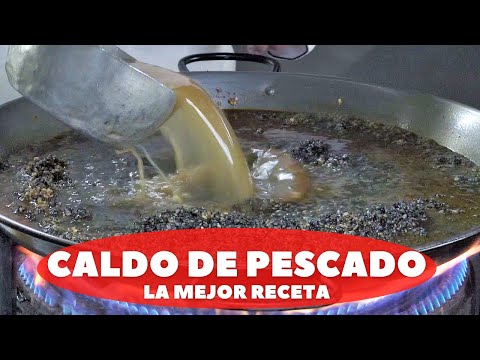Caldo de Pescado para Paella de Marisco. El más Sabroso y Nutritivo