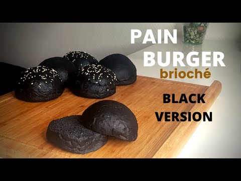 COMMENT FAIRE LES MEILLEURS PAINS HAMBURGER -- LE PAIN BURGER BRIOCHE -- BLACK VERSION