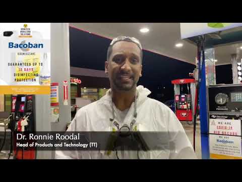 Desinfektion mit Bacoban an der Tumpuna Tankstelle