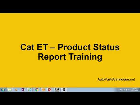 Cat ET Quick Training  Product Status Report