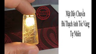 Mặt Dây Chuyền Đá Thạch Anh Tóc Vàng Thiên Nhiên 3,5cm x 1,8cm