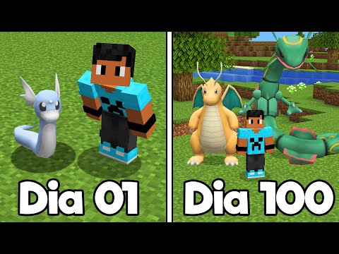 SOBREVIVI 100 DIAS NO PIXELMON DO MINECRAFT O FILME