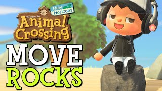 👉 BEST WAY TO MOVE ROCKS in Animal Crossing! // Animal Crossing New Horizons MOVE ROCKS Guide!