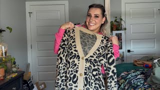 SOLY HUX Women's Leopard Print Cardigan